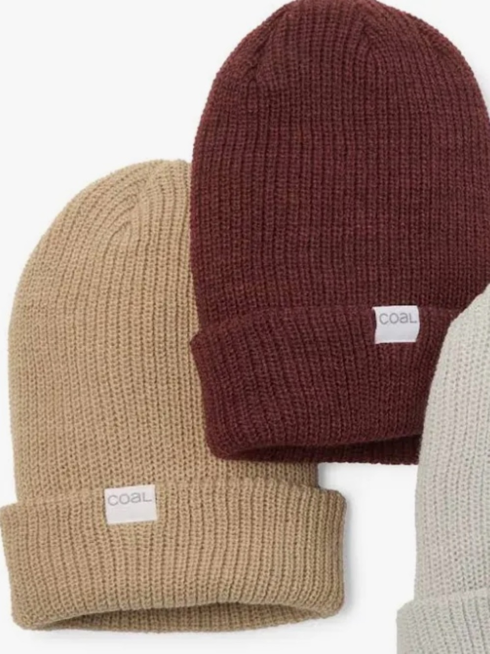 Kids Rib Knit Beanie -only Tan color